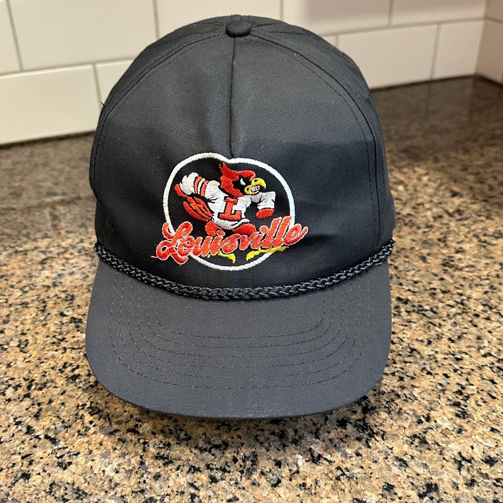 Louisville Cardinals C.S.I Rope Baseball Cap Men OS Black Cotton Blend